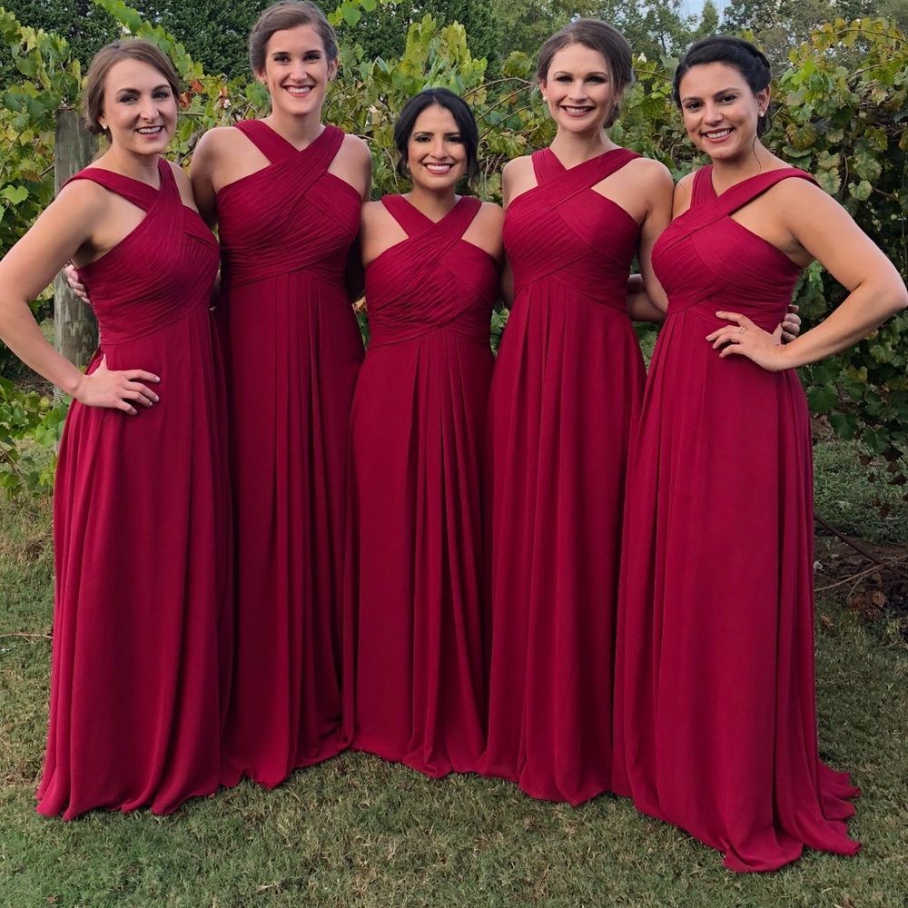 Beautiful Merlot Red Bridesmaid Dress